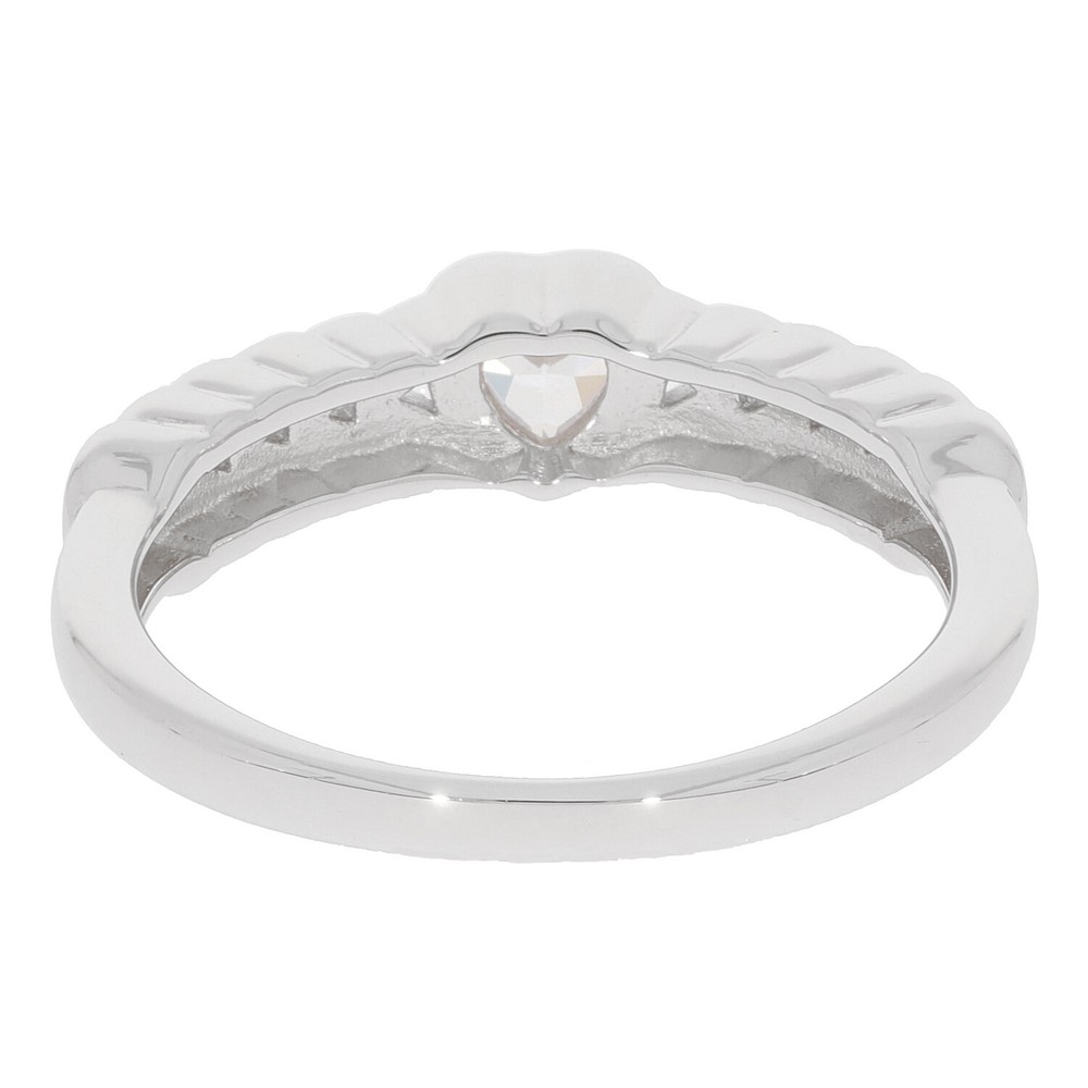 Sterling Silver Semi Mount Ring Setting Heart HT 4X4mm