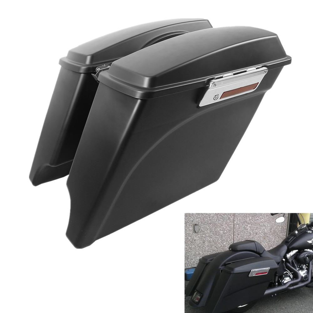 Matte Black 5" Saddlebag Conversion Bracket Fit For Harley Softail Deluxe 84-17