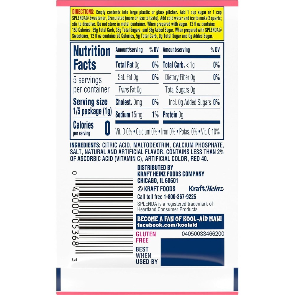 Kool-aid Watermelon Unsweetened (pack of 48)