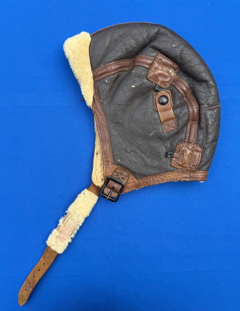 WW II USAAF B-6 Leather Flight Helmet