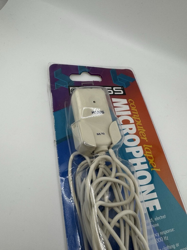 Vintage Koss M/6 Computer Lapel Microphone Compact 8 ft Cord Clip On