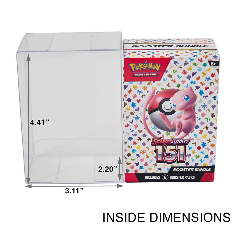 Protector Case for Pokemon 151 Booster Bundle Box UV and Scratch Resistant .50mm