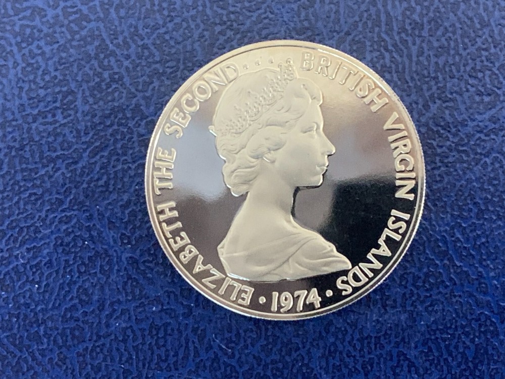 1974 British Virgin Islands 50 Cent proof coin-Ex. mint set-UNC