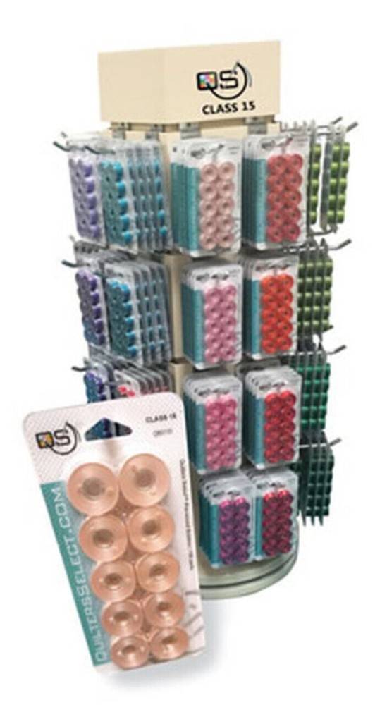 Quilters Select 0800 White Prewound Bobbins for Class 15 Sewing Machines