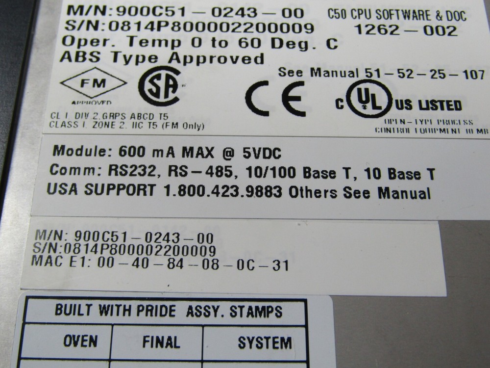 💥HONEYWELL 900C51-0243-00 C50 CPU SOFTWARE & DOC