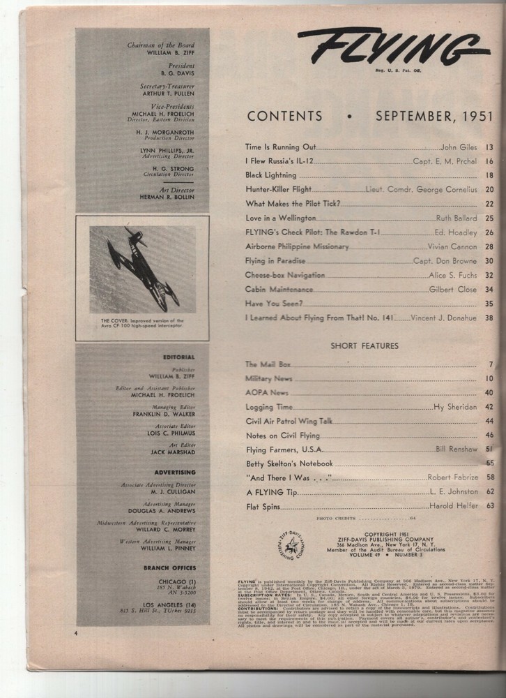 September 1951 Flying Magazine