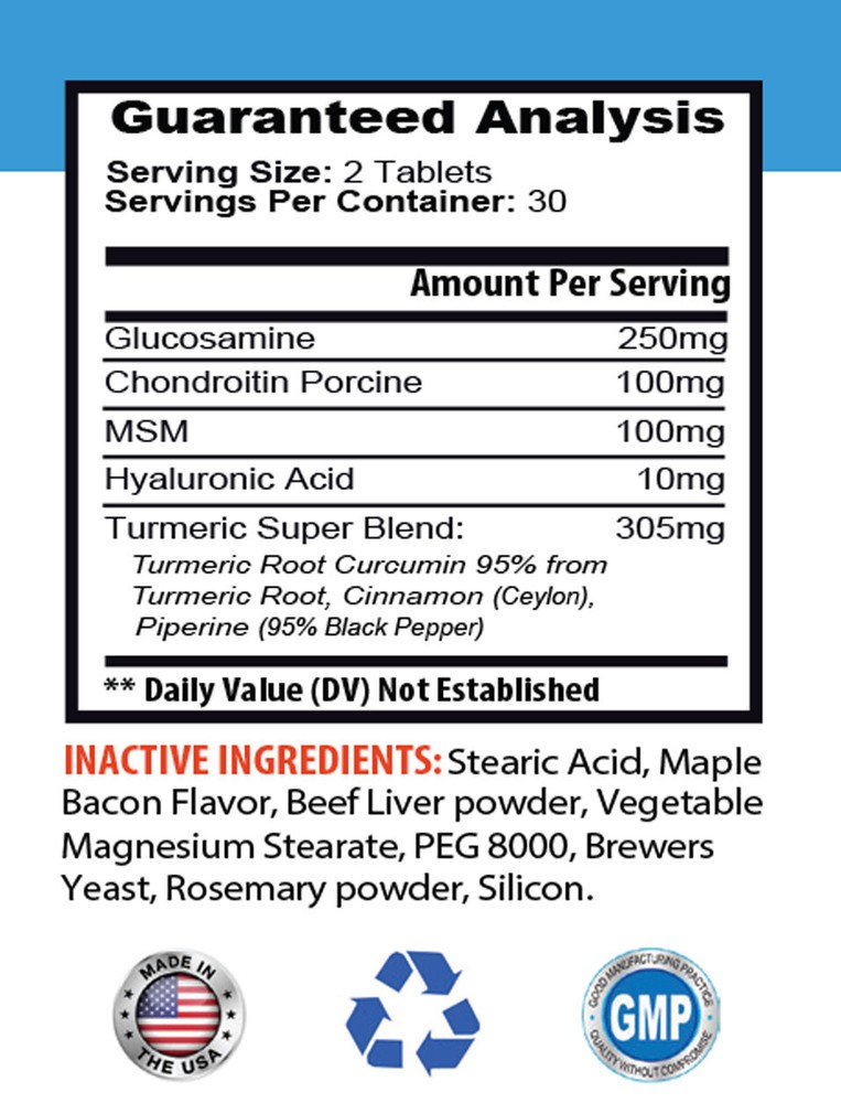 Turmeric MSM - JOINT SUPPLEMENT FOR CATS - Mobility formula 2 Bottle 120Tab