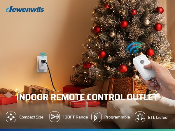 DEWENWILS Indoor Remote Control Outlet,Expandable Remote Light Switch Kit, 4pack