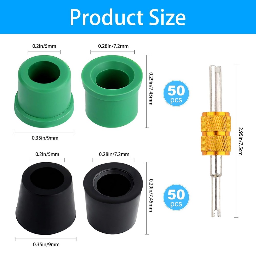 100 Pcs HVAC 1/4" Quick Coupler Charging Gaskets,O-Ring Rubber Seals Gaskets ...