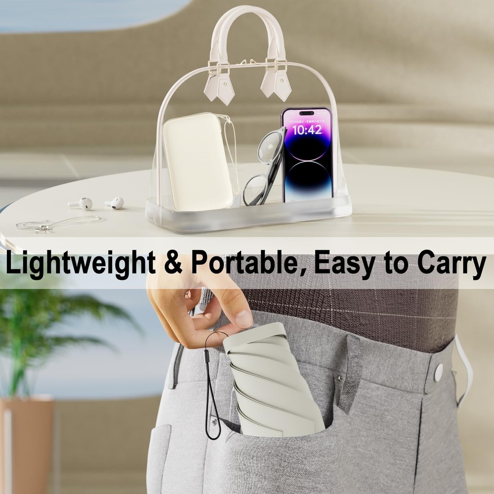 Windproof Mini Travel Folding Umbrella - UPF 50+ Sun & Rain Protection