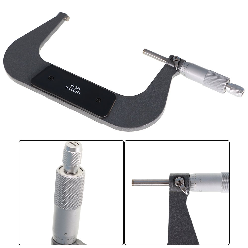 4-5" .0001" Carbide Tipped Precision Micrometer - Outside Micrometer