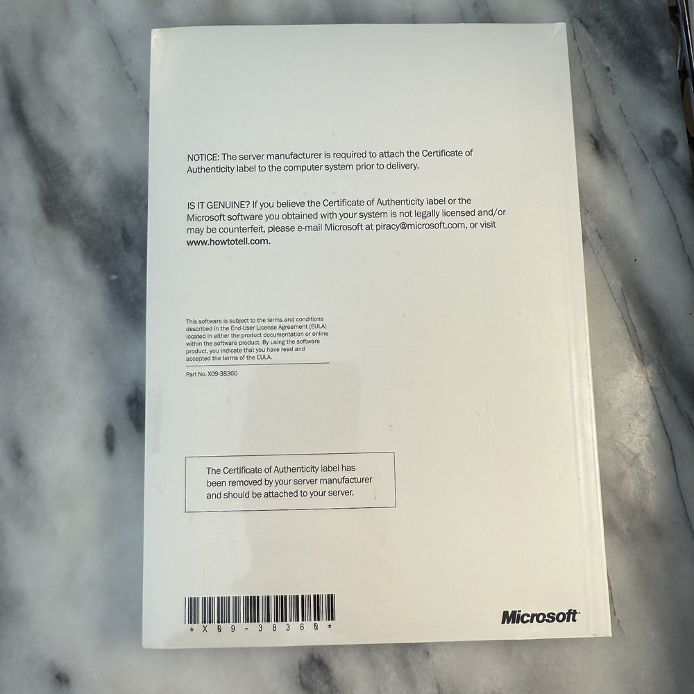 Microsoft Windows Server 2003 Standard Edition Reinstallation CD SEALED
