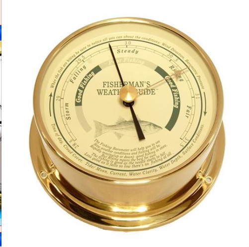 CAPE CODE Fishing Barometer #3062 Brass Finishing