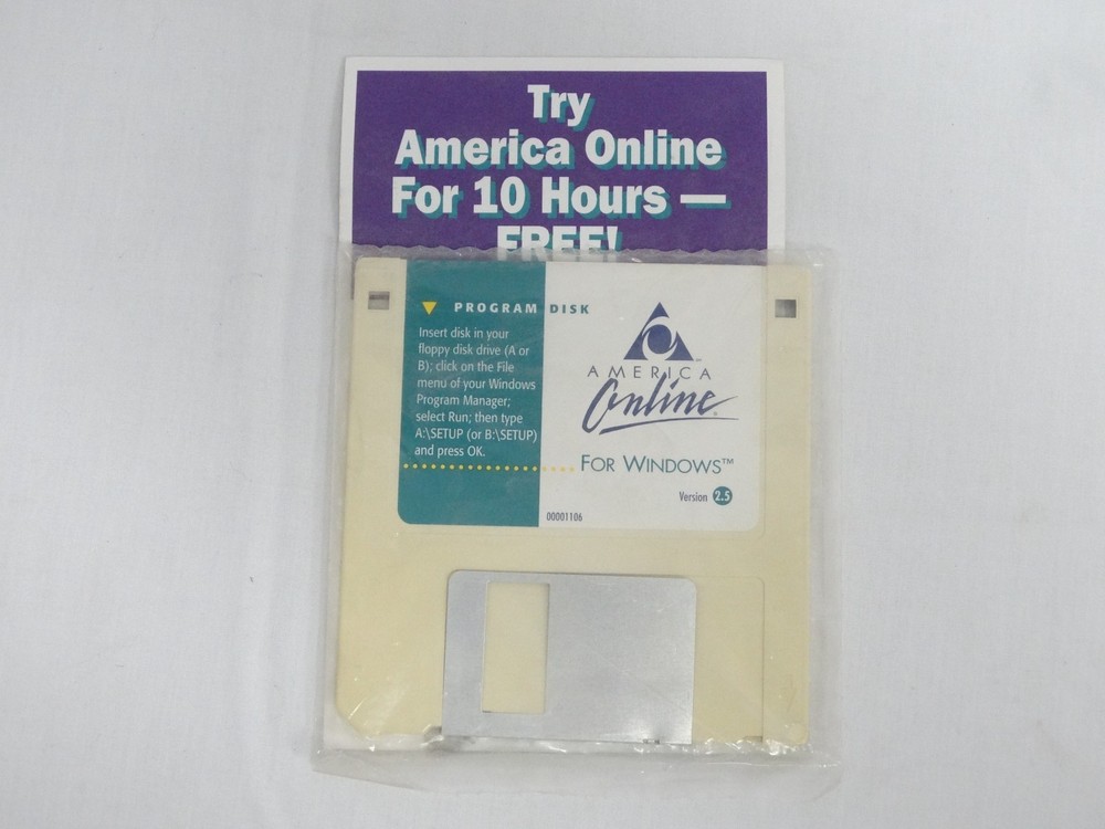 AOL America Online For Windows Version 2.5 Sealed 3.5” Floppy Disk