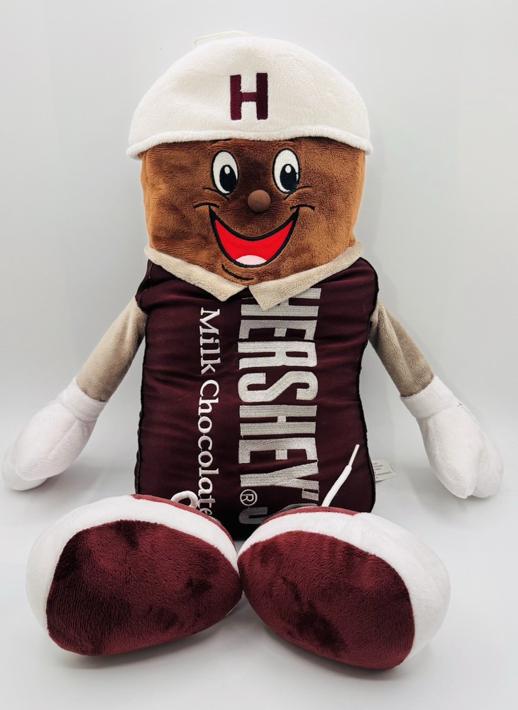 24" Hershey Chocolate Bar Backwards Hat Plush  Micro Bead Pillow/Car Buddy 2010
