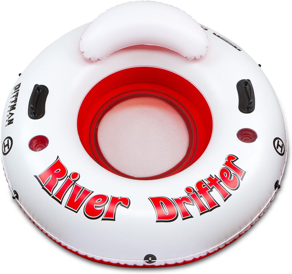 Inflatable River Float Tube - 1 Person Pool Float Floating Water Lounge Tube