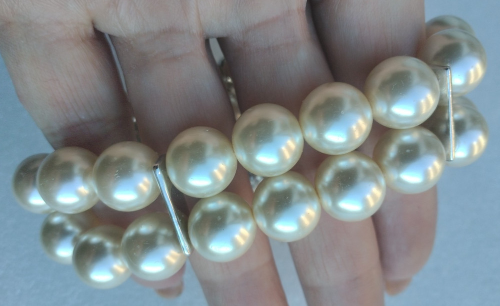 Vinyage Runway Multi Pearl Bracelet with Many Dangles