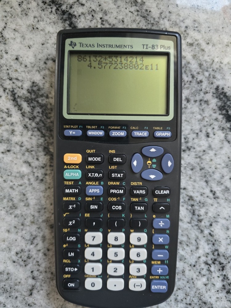 Texas Instruments TI-83 Plus Graphing Calculator Tested With Cover