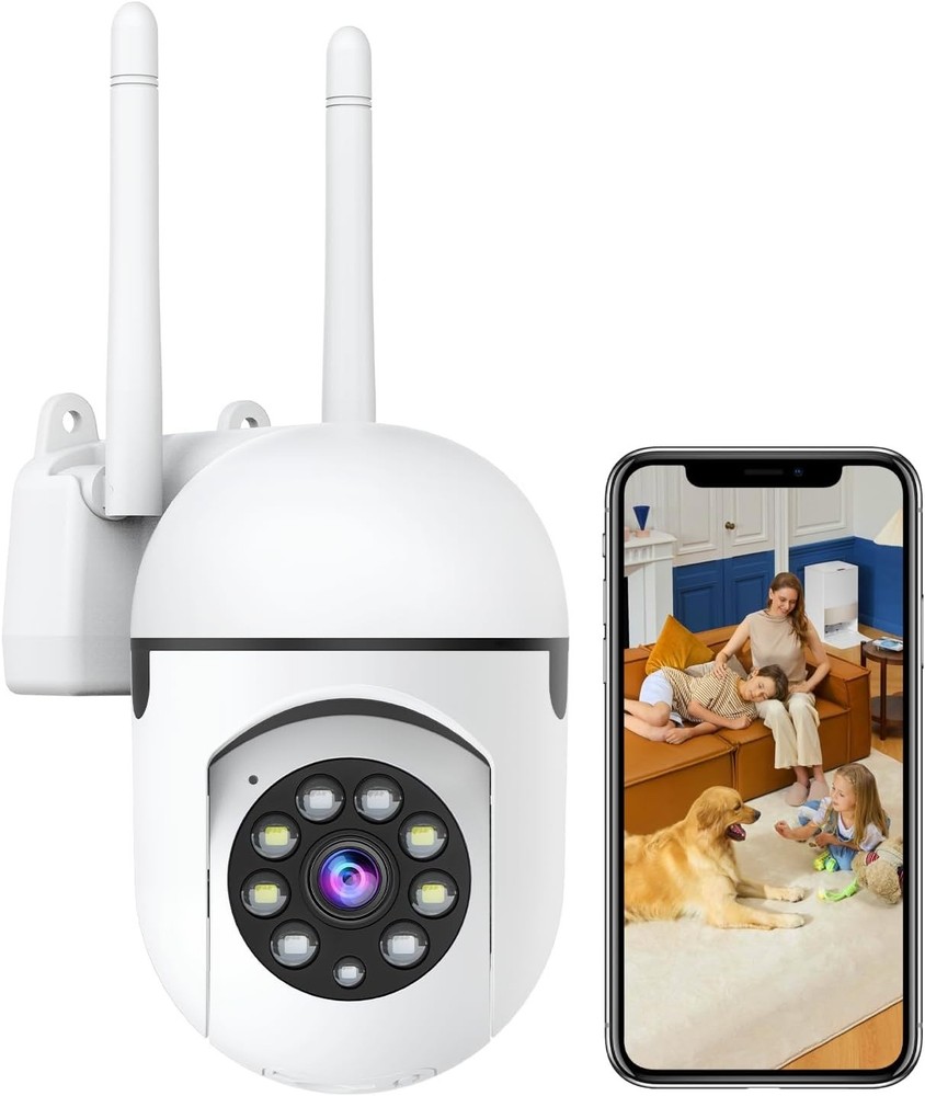 Home Surveillance Camera with Full HD, Night Vision & Alexa Compatibility