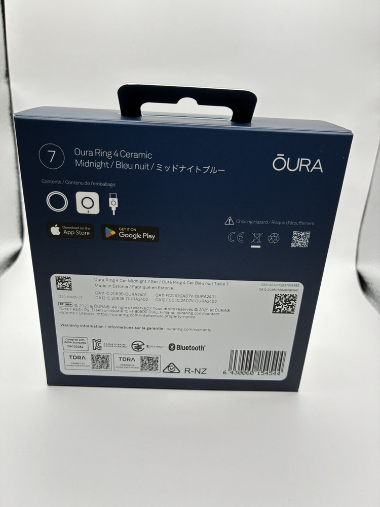 Oura Ring Gen 4, Ceramic Midnight Size 7 BRAND NEW
