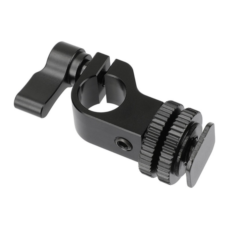 Universal 15mm Single Rod Clamp Pipe Hole Mount Solution with 1/4-20 Adapter