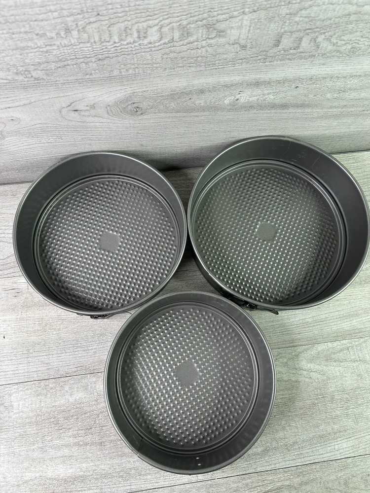 3-Piece Non-Stick Springform Pan Set Round Cake Cheesecake Bakeware Molds