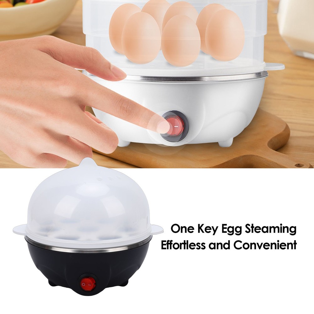 Rapid Egg Cooker 7 Egg Capacity Stainless Steel Boiled Egg Maker For Home Use
