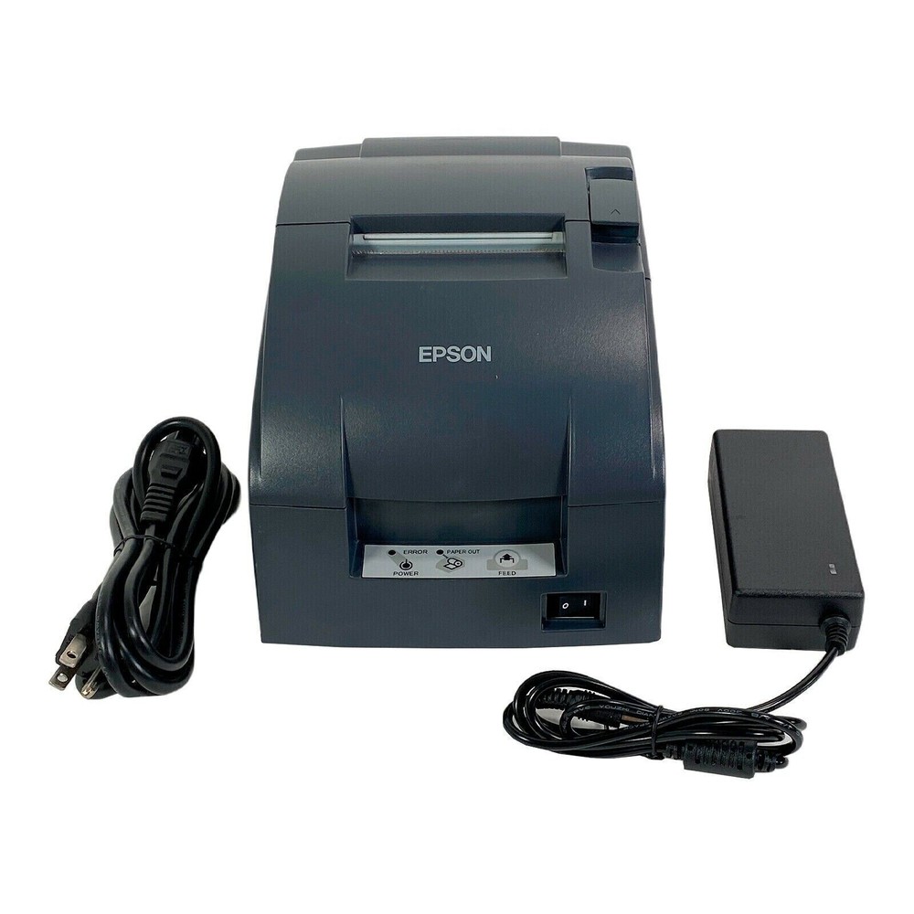 Epson TM-U220B Dot Matrix POS Receipt Printer LAN USB with AC Adapter TESTED