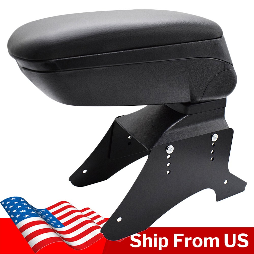 New Central Console Armrest Sliding Top Leather Tray Soft Storage Box Universal;