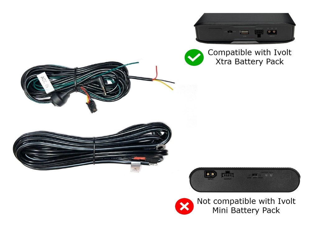 Thinkware Ivolt Xtra External Battery Hardwire Connection Cable