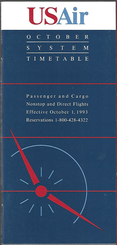 USAir system timetable 10/1/93 [308US] Buy 4+ save 25%