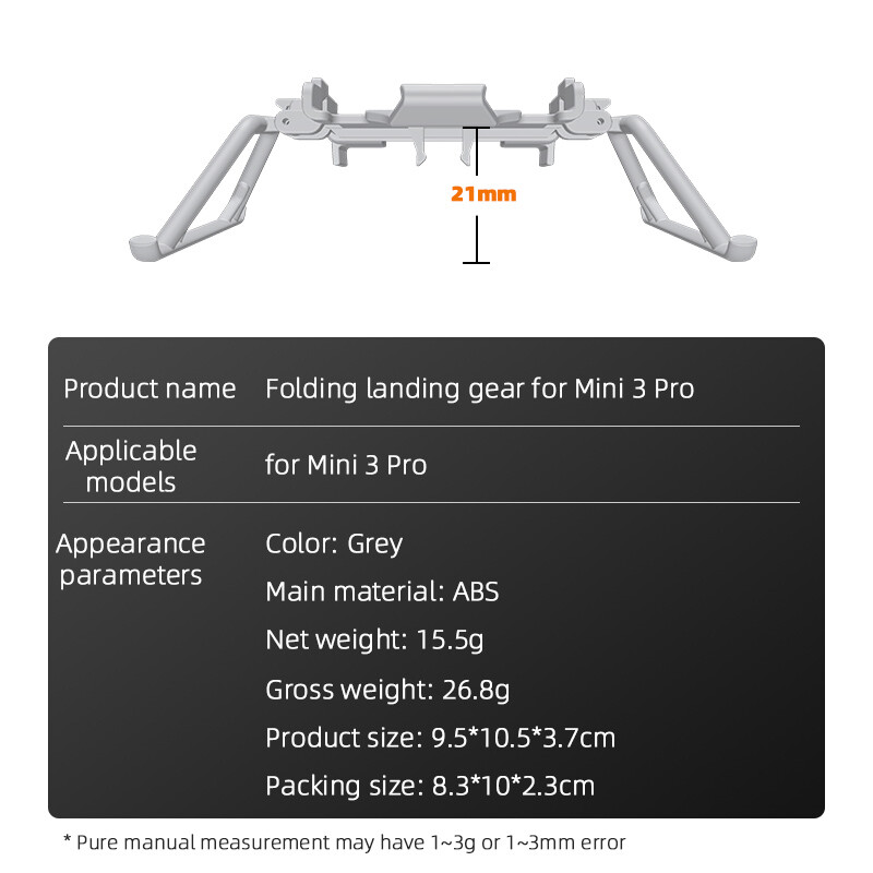 New Landing Gear Extensions for DJI Mini 3 Pro Quick Release Height Extender