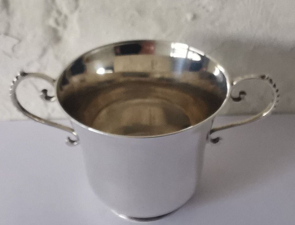 Bruce Russell Handmade Solid Silver Porringer - Guernsey 1988.