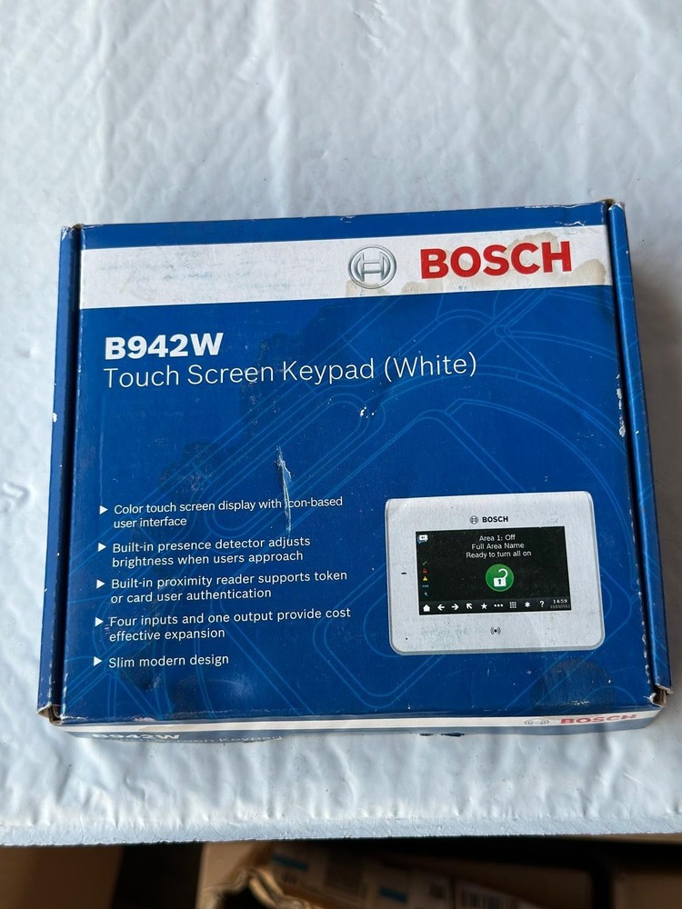 Bosch B942W Touch Screen Keypad - White! NEW