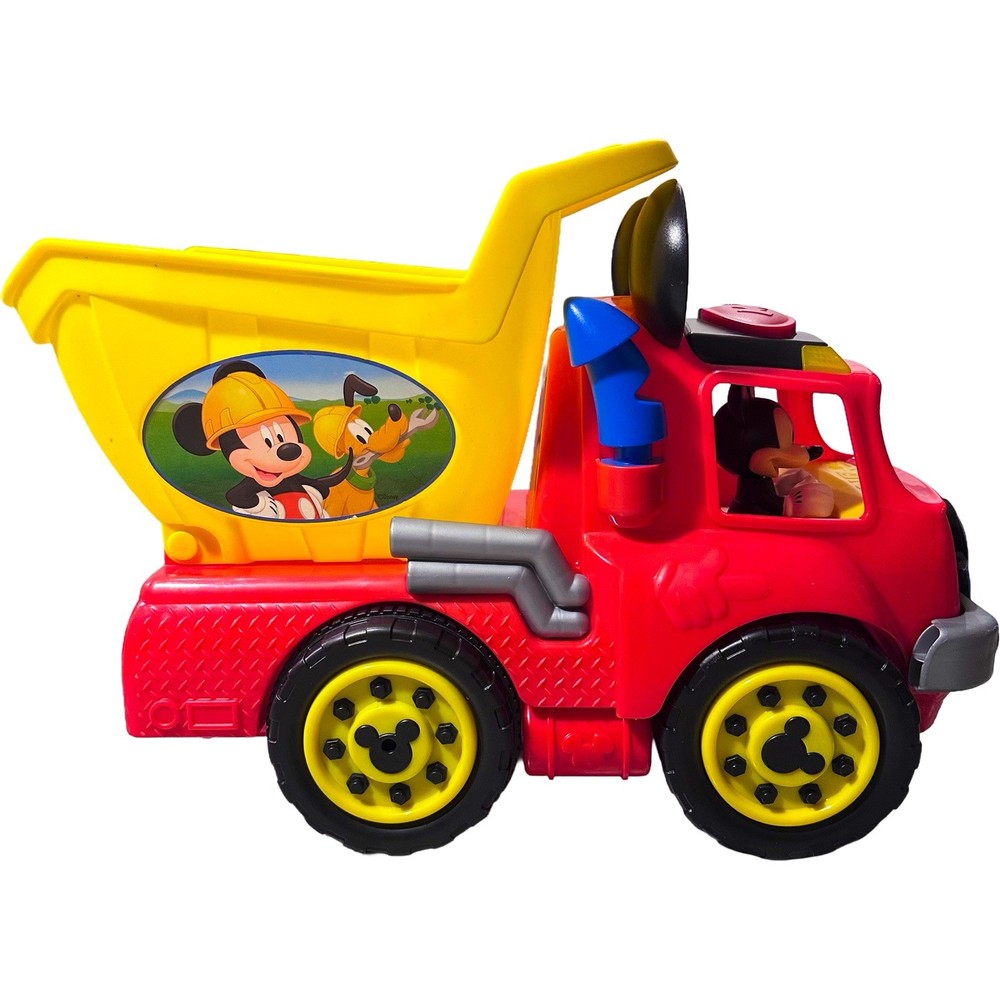 Mickey Mouse Plastic Dump Truck Wacky Wheeler w/ Fun Sounds Button
