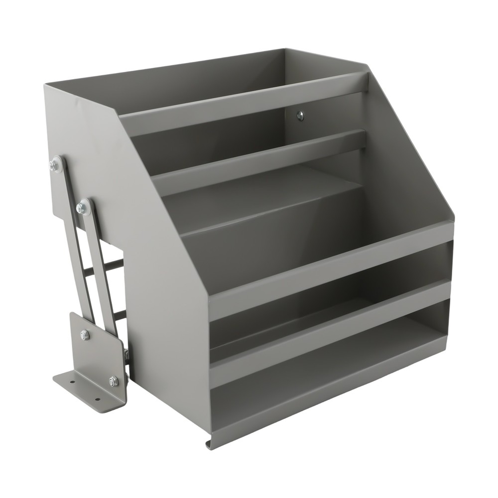 Pull Down Cabinet Organizer 2 Tier Pull-Out Cabinet Wall Shelf Spice Dishes Rack