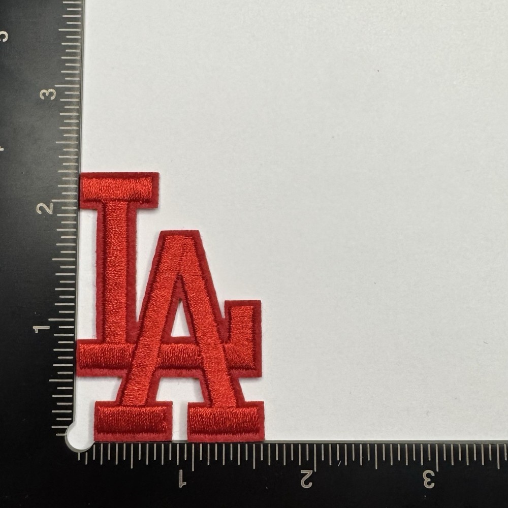 Los Angeles Dodgers L.A. Iron On Patch White Black Red Hat Jersey Patch
