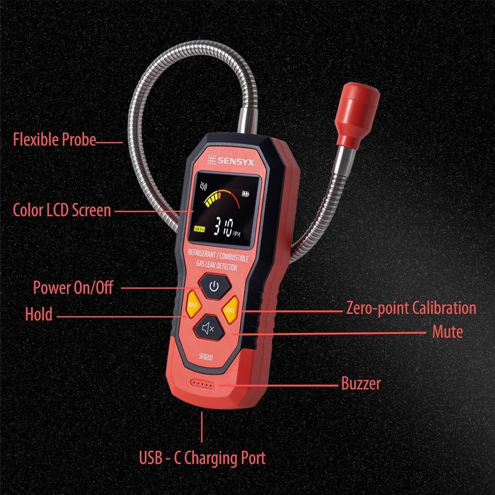 Advanced Halogen and Combustible Gas Detector with IR Sensor - Safe and Reliable