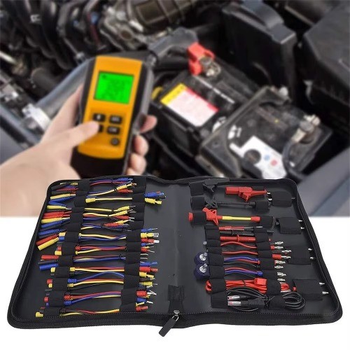 Multimeter Test Lead Tool Kit Car Electronic Connectors Cable Left Flat
