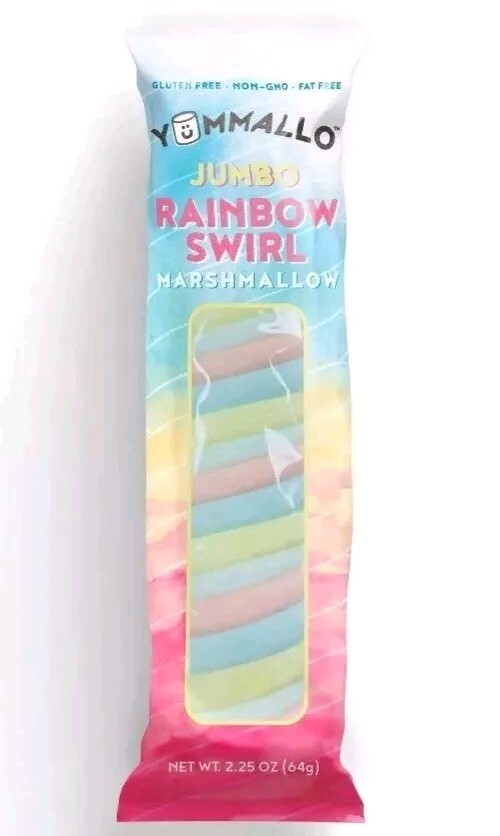 4 PACK - Yummallo Jumbo Rainbow Marshmallow 2.25 Oz Each