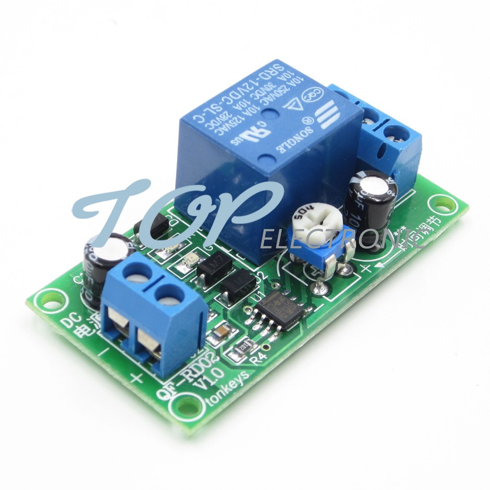 2PCS DC 12V NE555 0~60 Seconds Delay Timer Time Switch Adjustable Time Relay