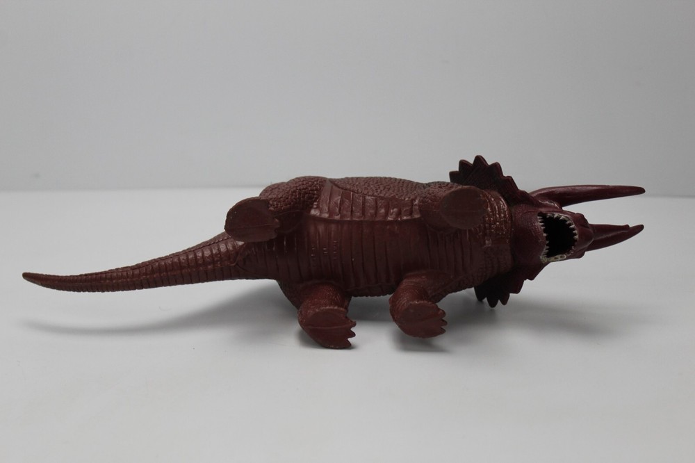 Vintage Triceratops Dinosaur Toy Plastic