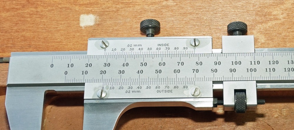 Starrett 123M 600mm Master Caliper - .02mm Vernier Scale