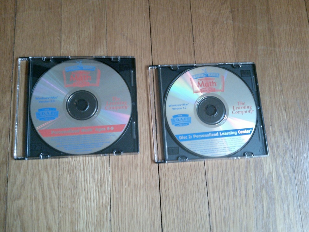 Reader Rabbit Personalized Math Ages 6-9 The Learning Company 2 discs