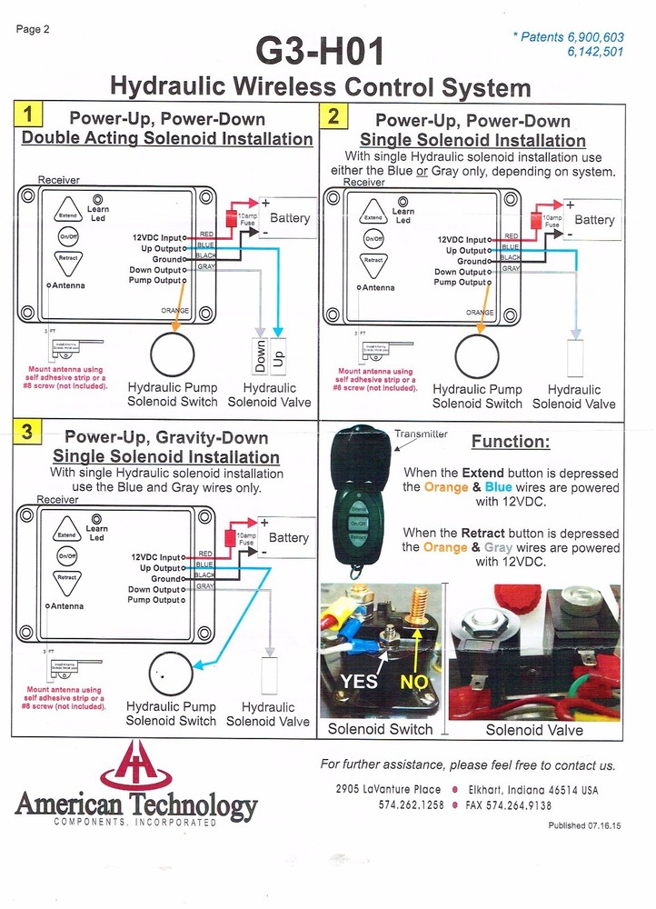 Dump Trailer Wireless Remote Control System 12 volt Hydraulic Lift Winch Tilt