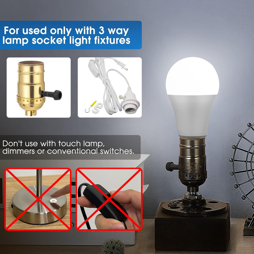 LED Light Bulbs, 𝟑 𝐖𝐚𝐲 𝐋𝐄𝐃 𝐋𝐢𝐠𝐡𝐭 𝐁𝐮𝐥𝐛𝐬 50 100 150W Equivalen...