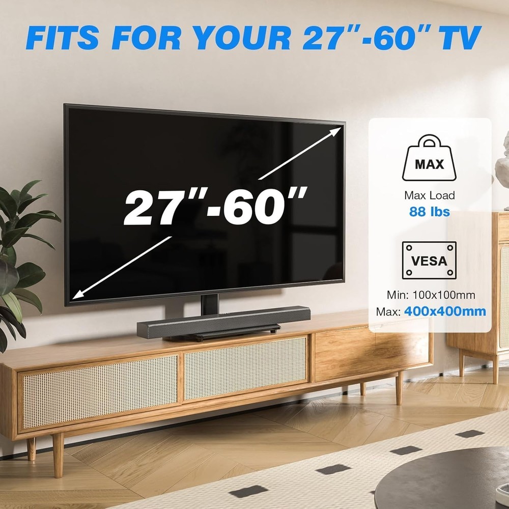 Universal TV Stand Mount with Cable Management=
