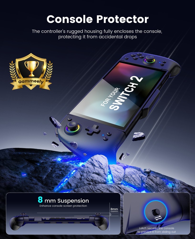 Wireless Handheld Grip Switch 2 Joycon Controller Gamepad for Nintendo Switch 2