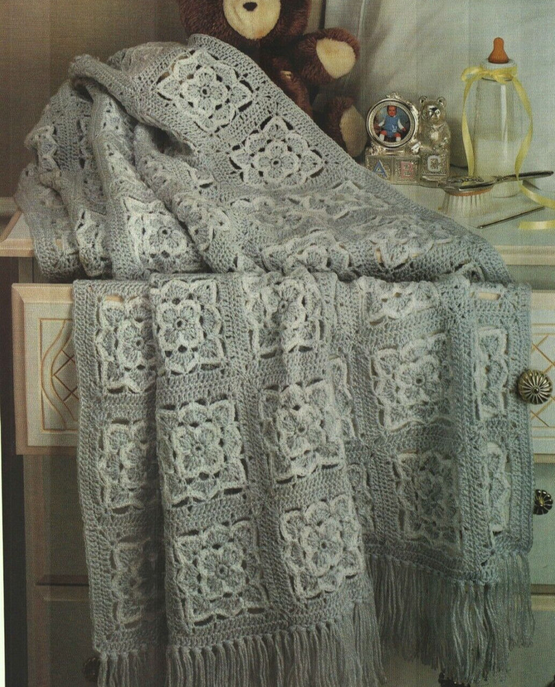 BABY-SOFT WRAP AFGHAN NURSERY DECOR CROCHET PATTERN INSTRUCTIONS