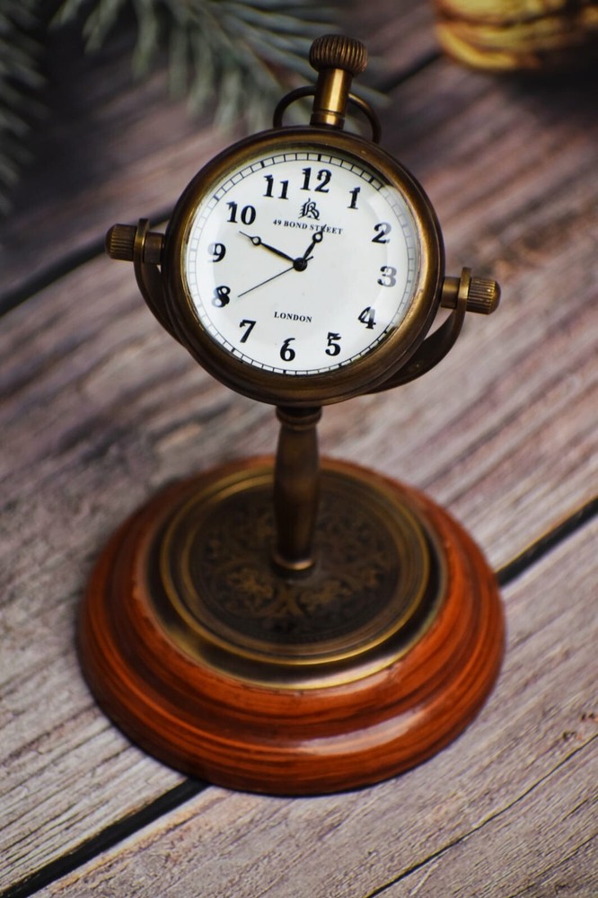 Brass Nautical Marine Desk Clock Brass Table Clock for Gift